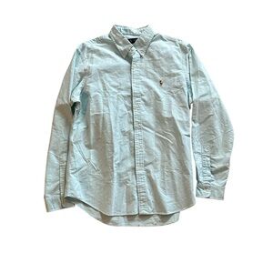 Ralph Lauren Light Blue Men's Flesh Pony Logo Button Down Shirt